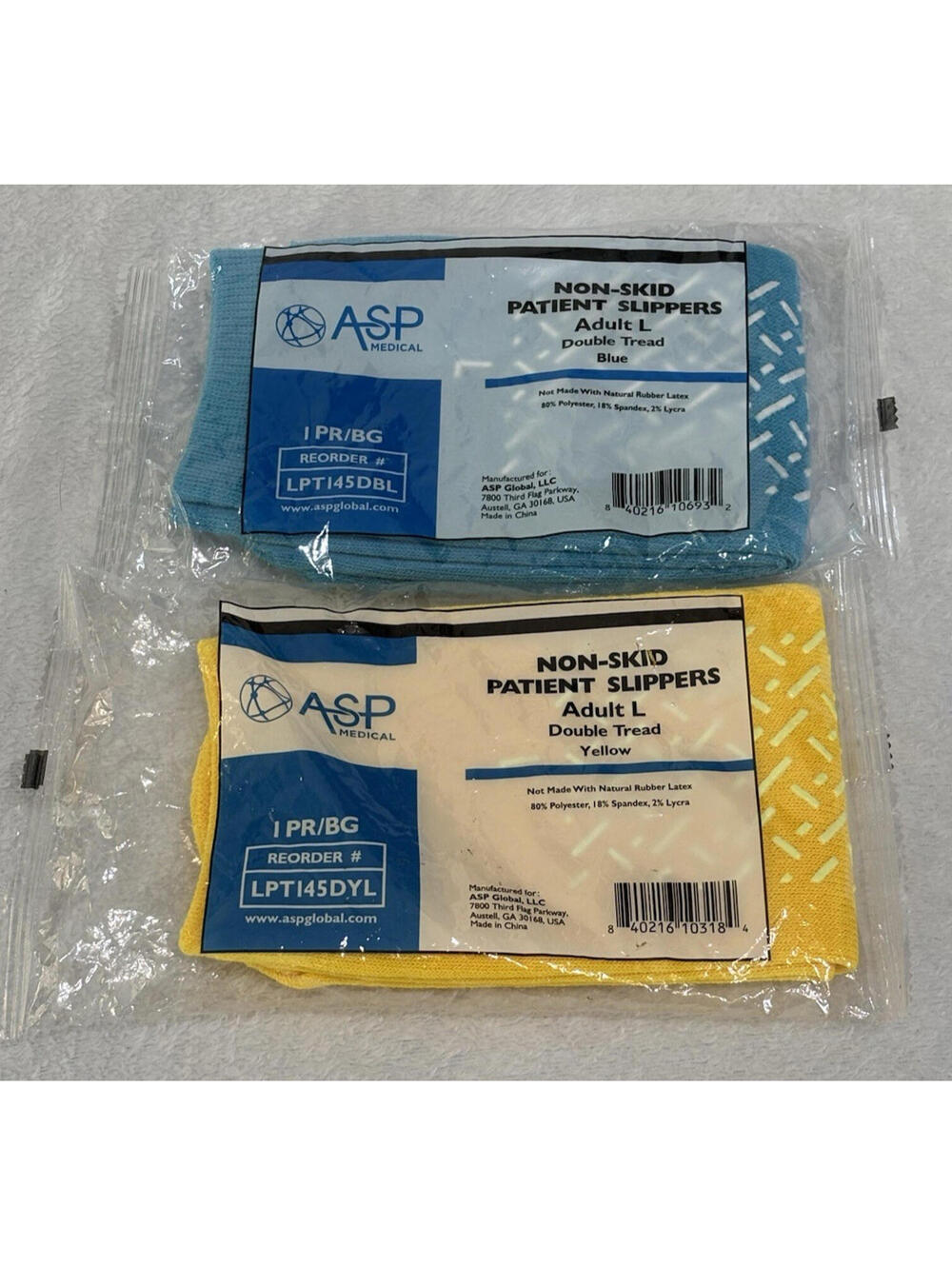 NON SKID SLIPPER SOCKS Adult Large NEW Blue & Yellow || ASP